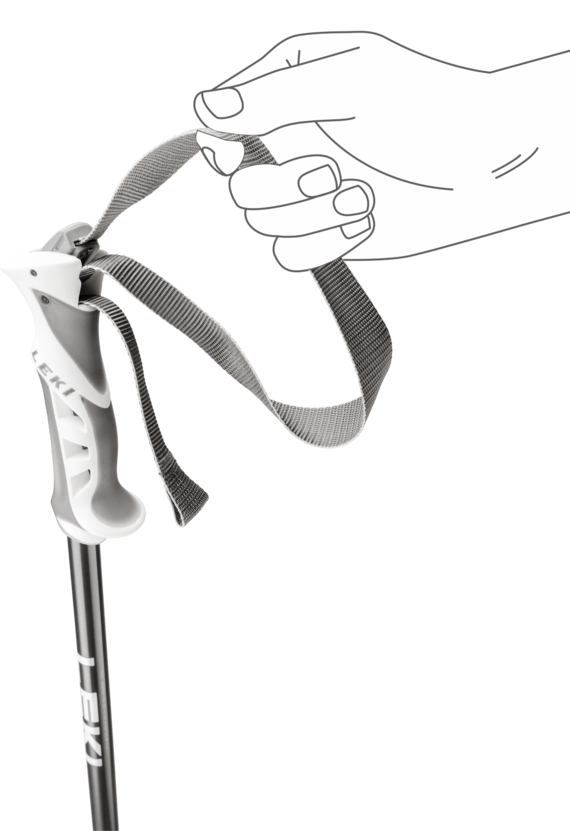 Leki Women's Bliss ski pole tip and basket detail