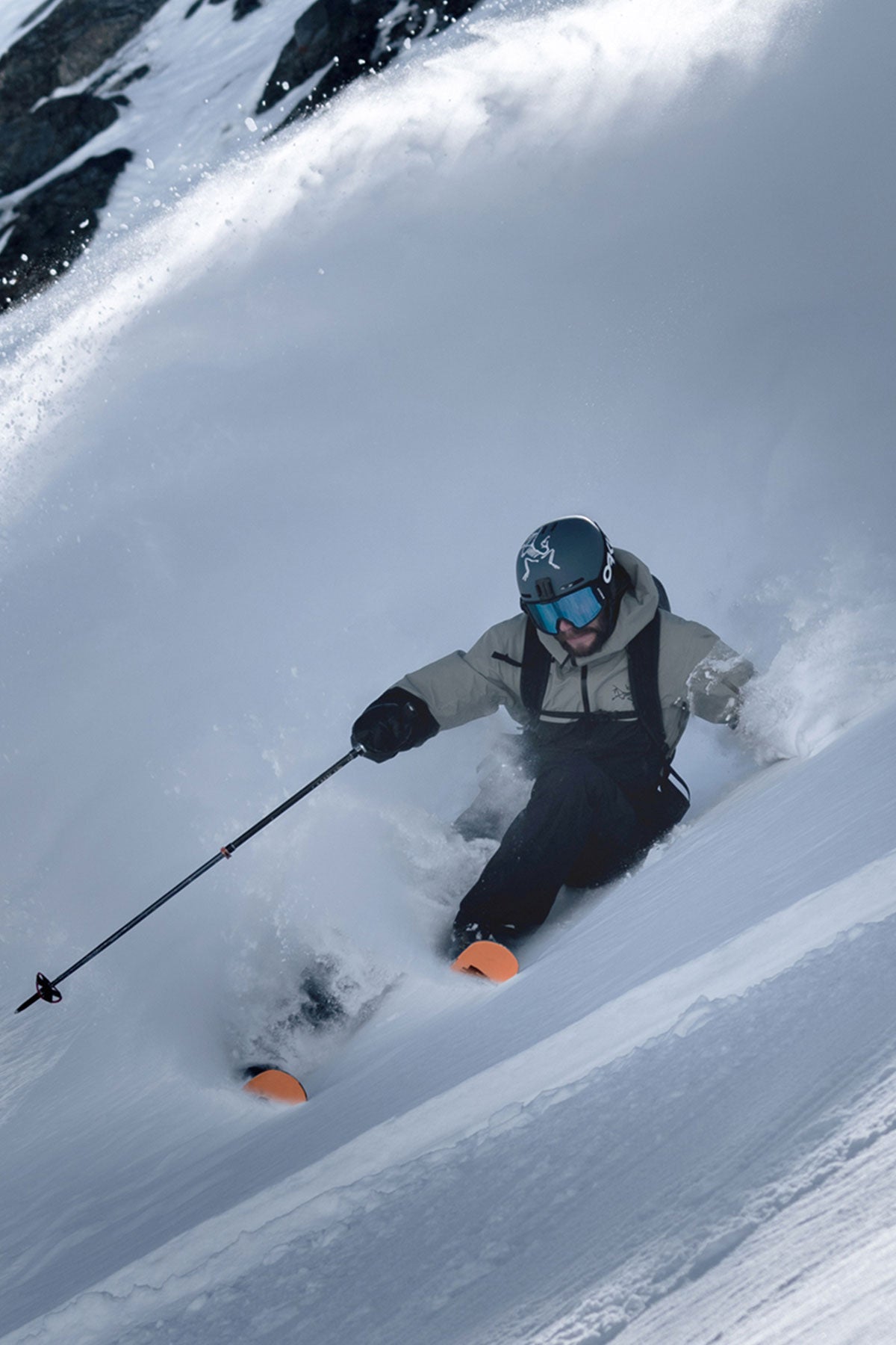 4FRNT Nevar touring ski in action