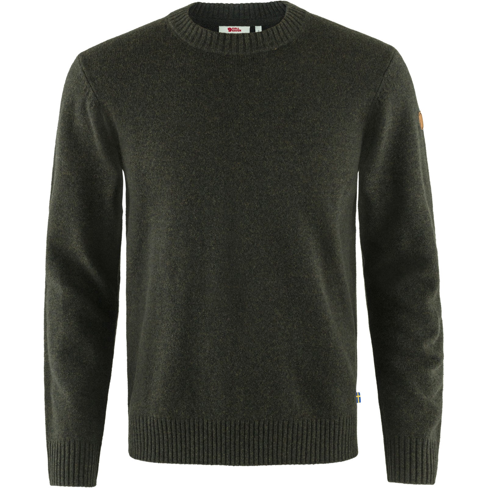 Fjällräven Men's Övik Round-neck Sweater, Dark Olive