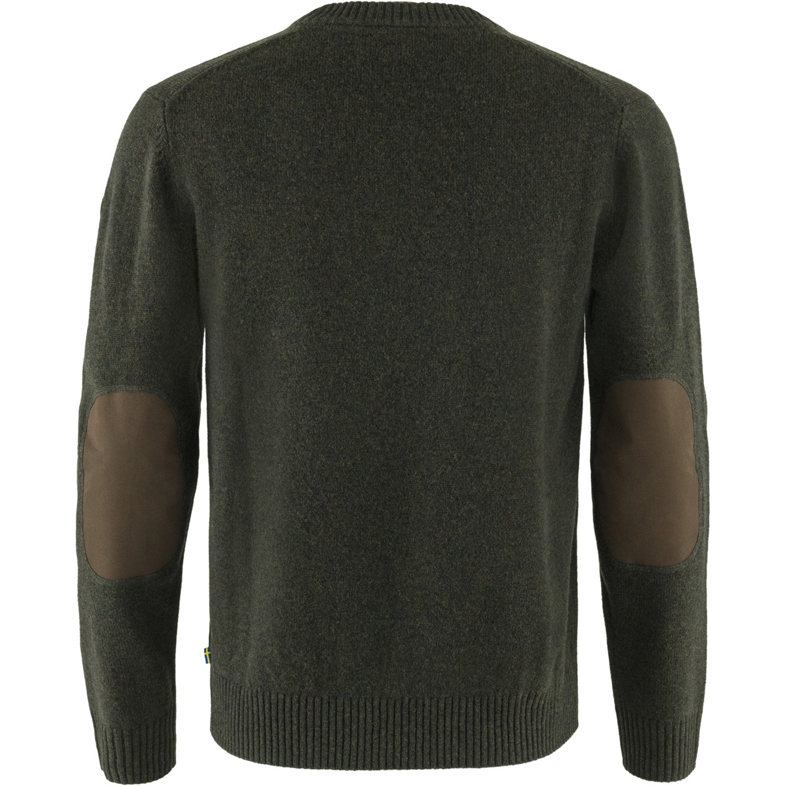Fjällräven Men's Övik Round-neck Sweater, Dark Olive — back