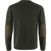 Fjällräven Men's Övik Round-neck Sweater, Dark Olive — back