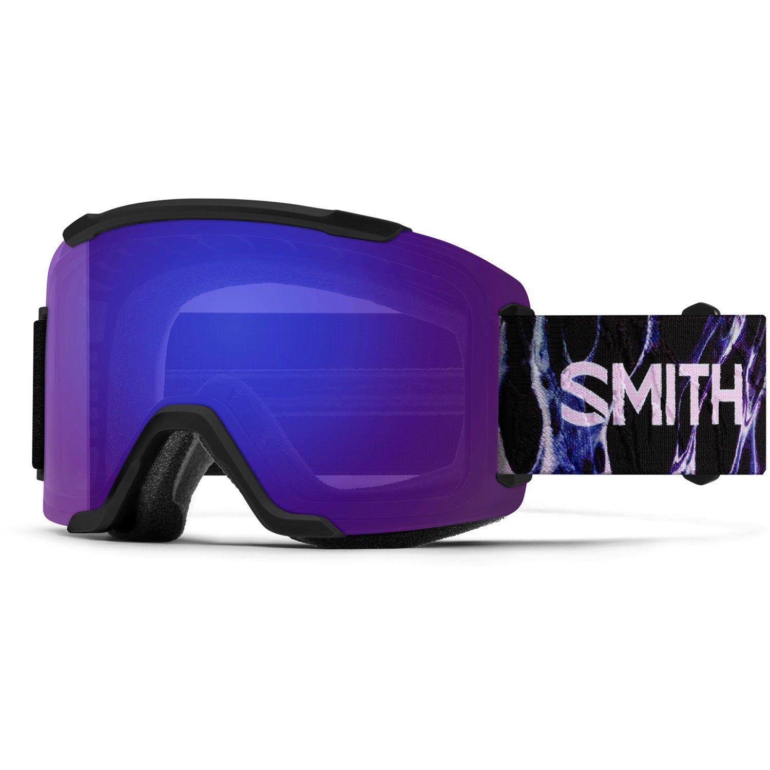 Smith Squad Low Bridge Fit goggles - Black Flex Plasma + ChromaPop Everyday Violet Mirror