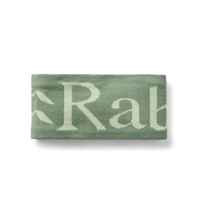 Rab Knitted Logo Headband, Dark Fig Green/Fig Green