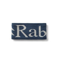 Rab Knitted Logo Headband, Tempest Blue/Light Zinc