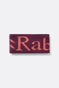 Rab Knitted Logo Headband, Mulberry/Hibiscus
