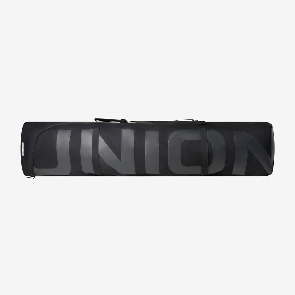 Union travel snowboard bag in black, front