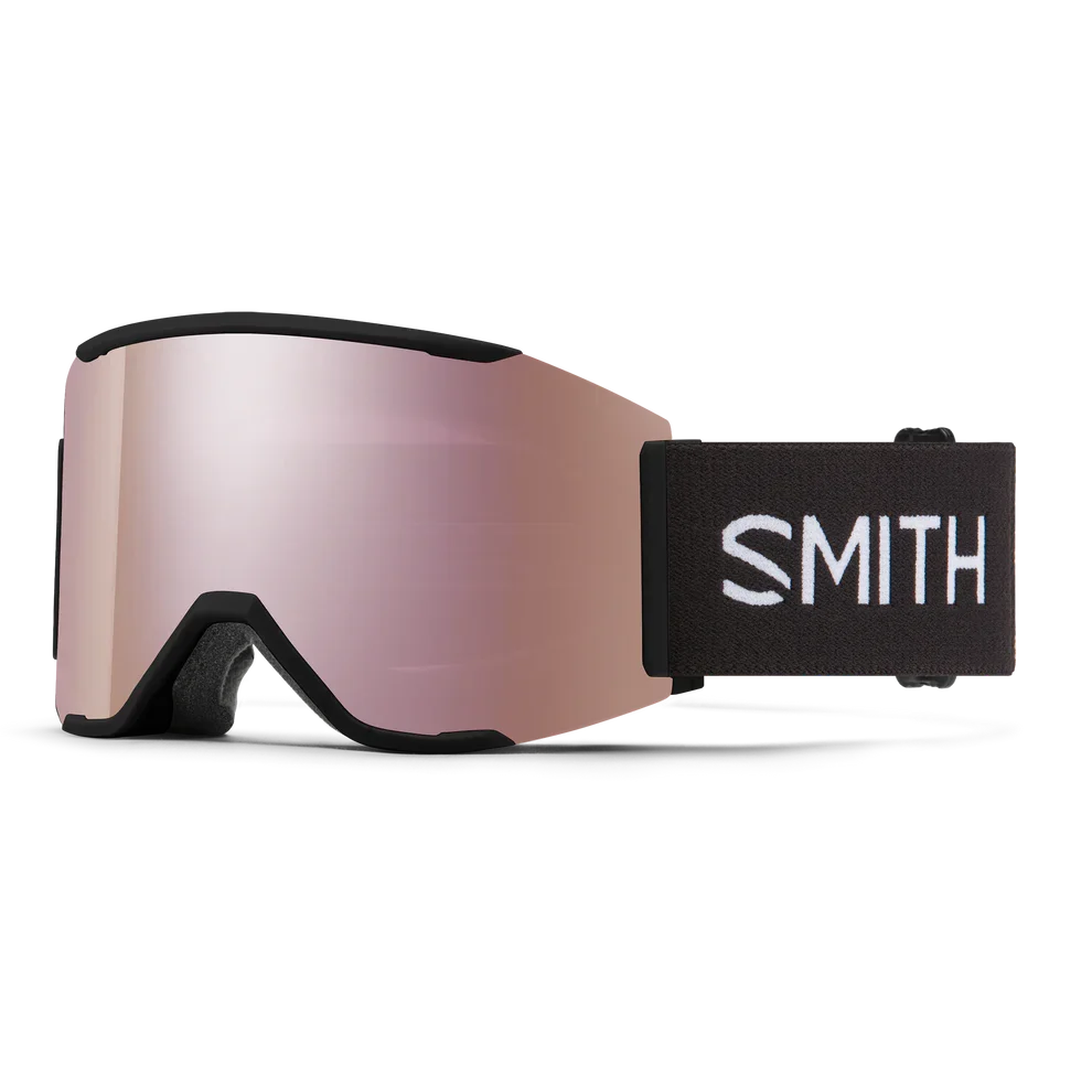 Smith Squad MAG goggle, Black frame with ChromaPop Everyday Rose Gold Mirror lens