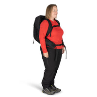 Osprey Tempest 22 Extended Fit, Black/Coal Grey (on body)