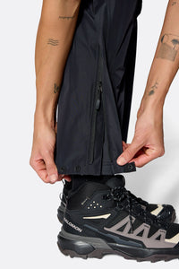 Rab Women's Downpour Waterproof Pants in Black, hem detail